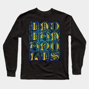 Indianapolis deco block Long Sleeve T-Shirt